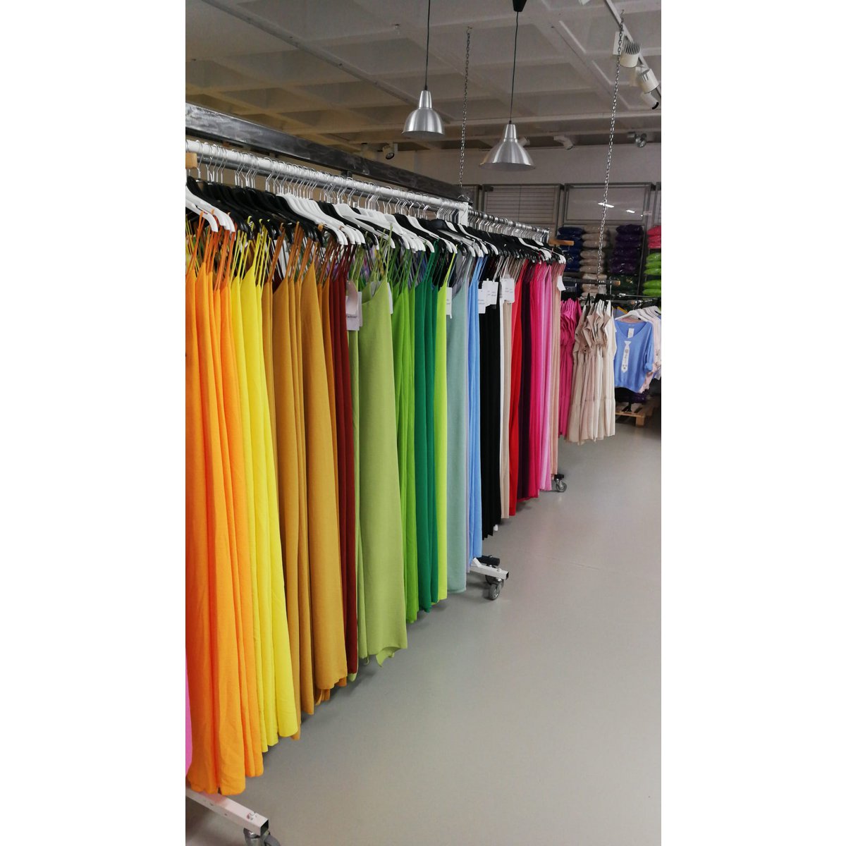 Long flowy dress in plain fabric or print