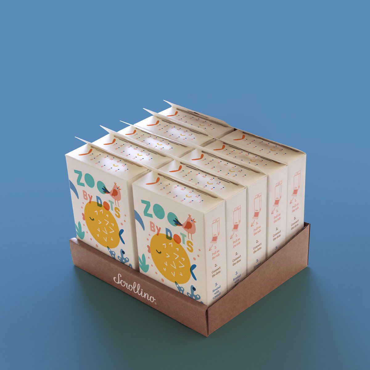 Malbuch & Dot to Dot Games - Scrollino Zoo von Dots