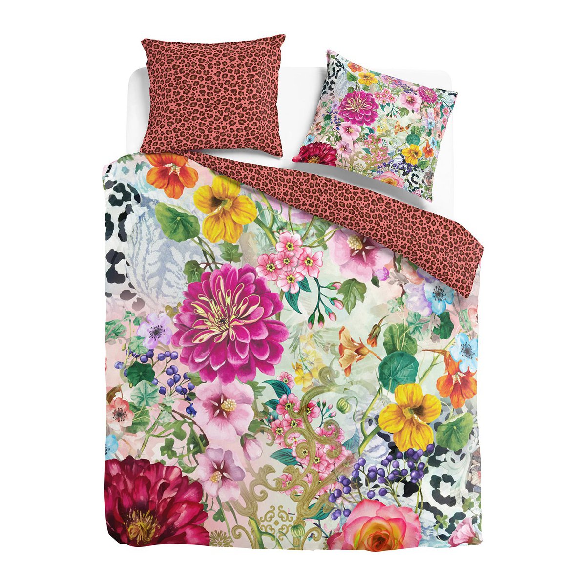 Melli Mello Floral Attraction Dekbedovertrek | Tropische Bloemen | Katoensatijn