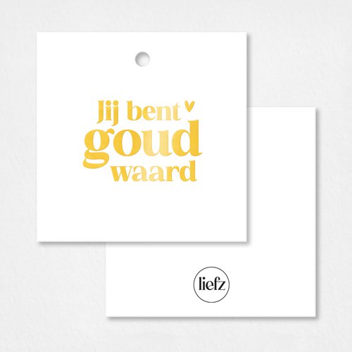 Gift tag | You are worth gold | Gold foil