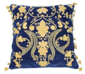 Pillow dark blue broderie sale