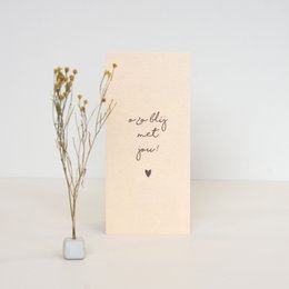 Lille æske tørret blomst "Åh så glad med dig"