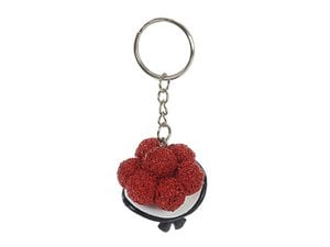 Bollenhut rood van poly, 3x3x3cm