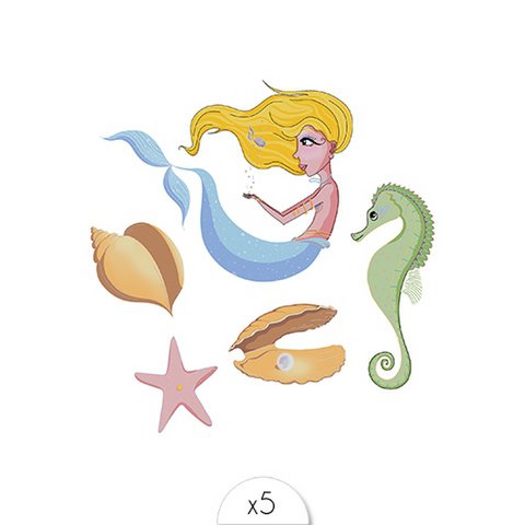 Temporary tattoo: the mermaid