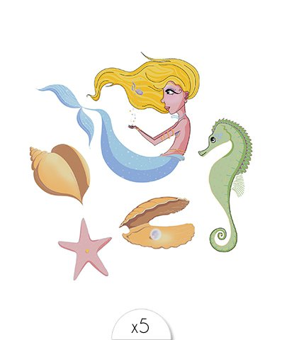 Temporary tattoo: the mermaid