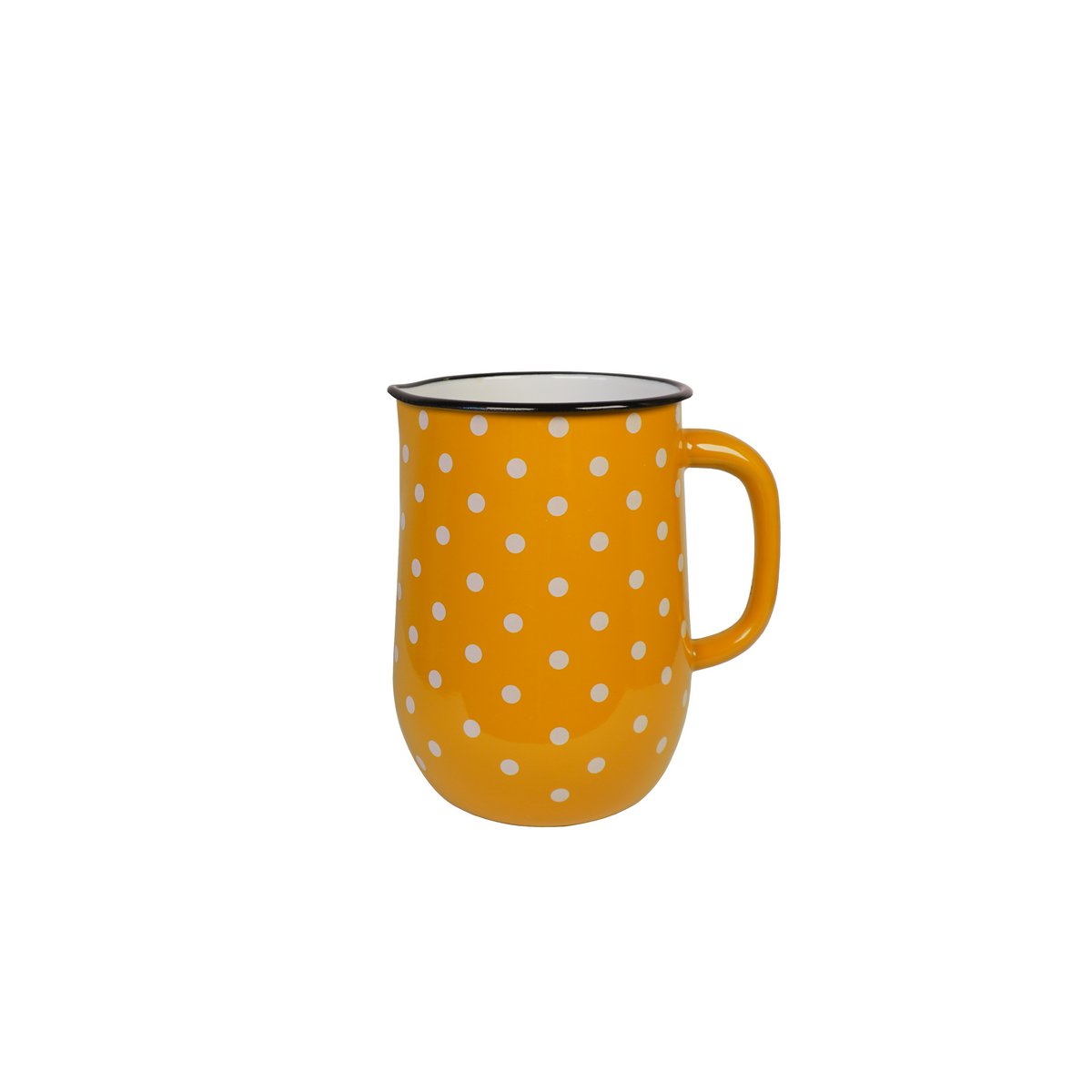Emalje Jug Polka Dot Mustard 2,5L Isabelle Rose