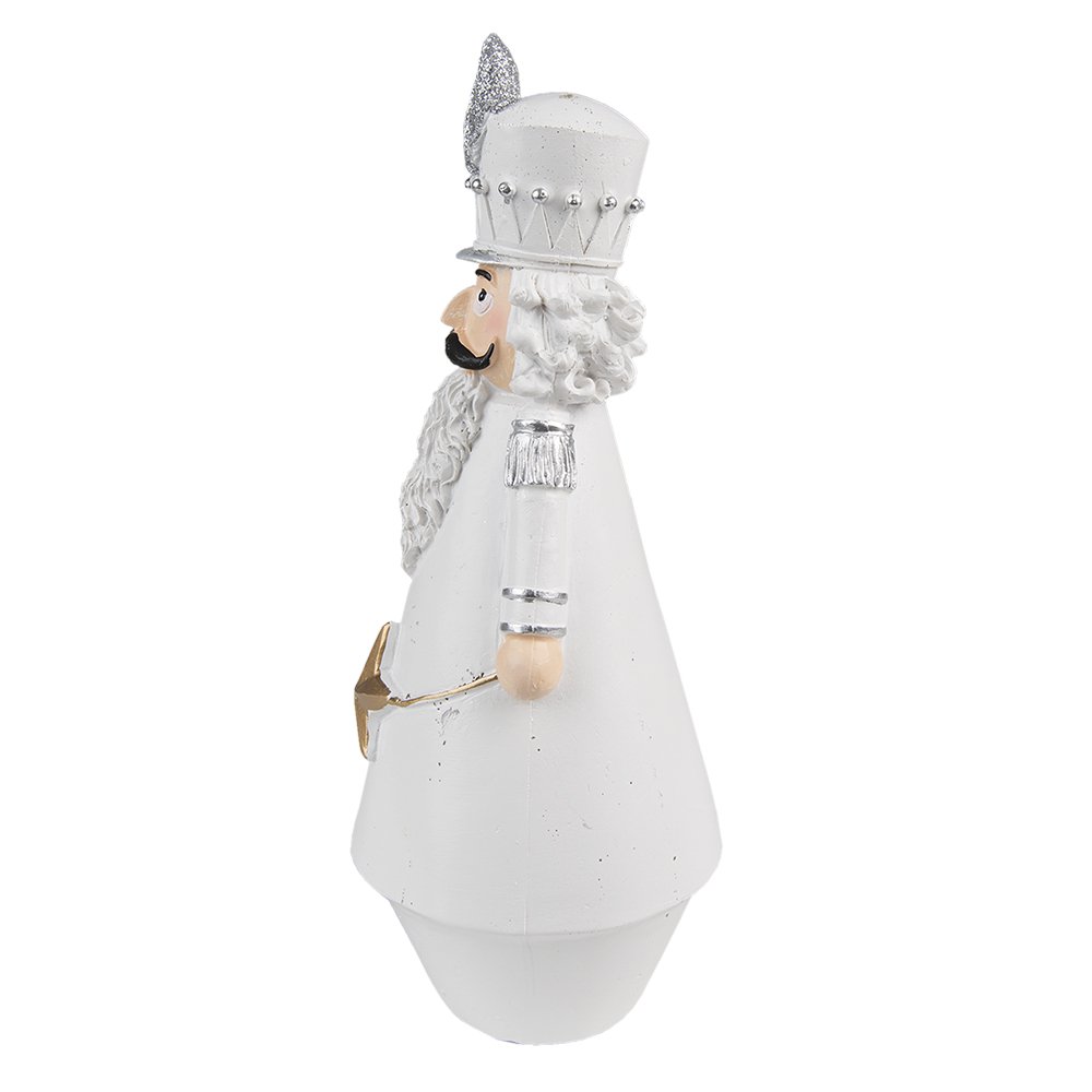 Kerstdecoratie Notenkraker 24 cm Wit Kunststof