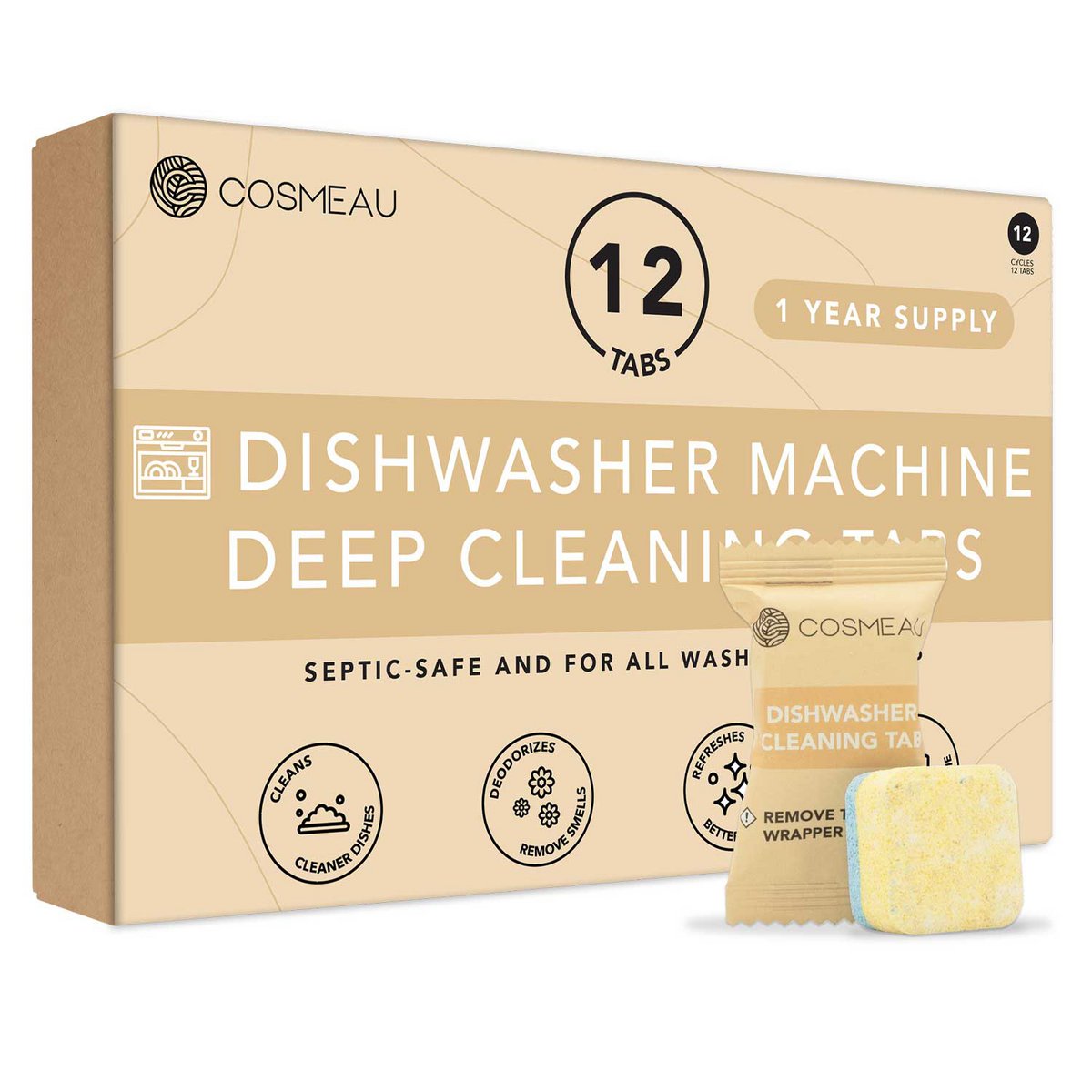 Cosmeau Dishwasher Deep Cleaning Tablets