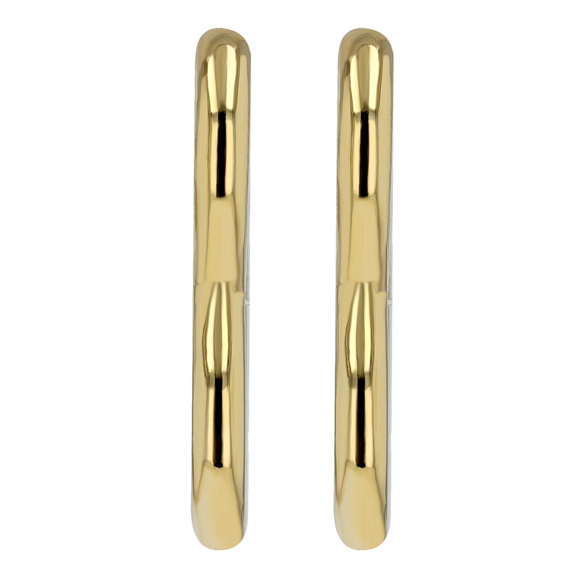 Orecchini a cerchio "Libi" in acciaio inossidabile - cuore asimmetrico, color oro