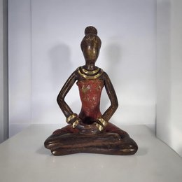 SCULTURA BRONZE YOGA "INDA" | di derme | colori diversi