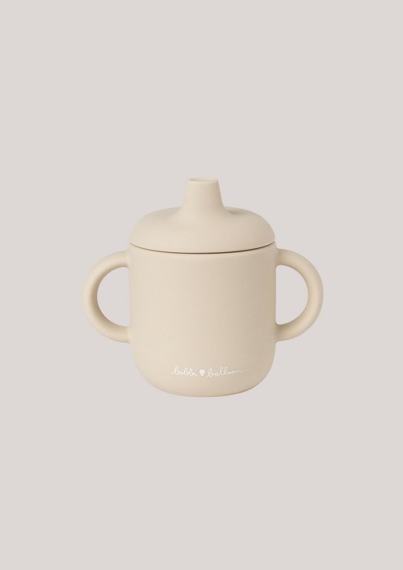 Auslaufsicherer Silikonbecher – Austernbeige