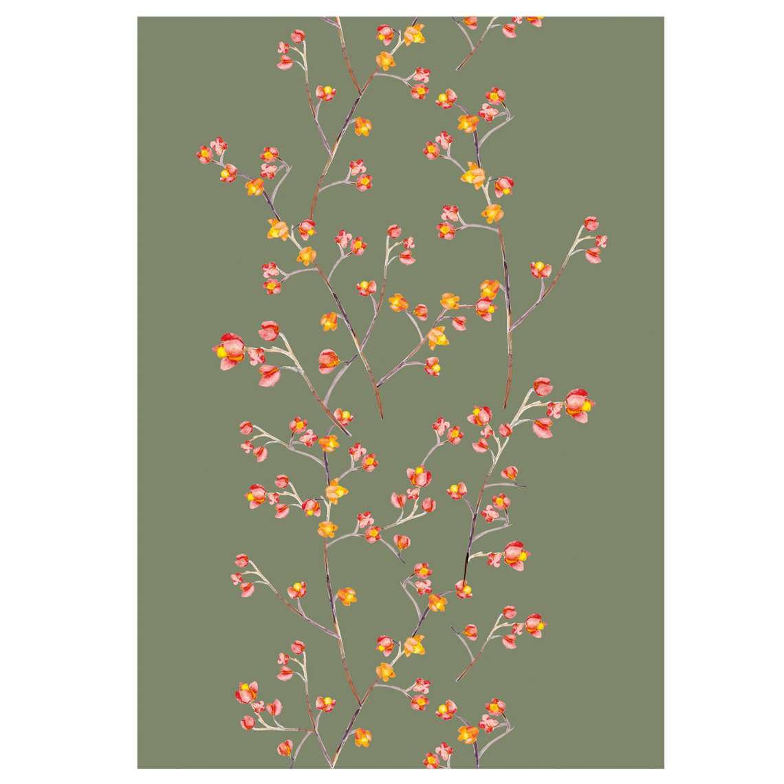Kitchen Towel Branches Moss