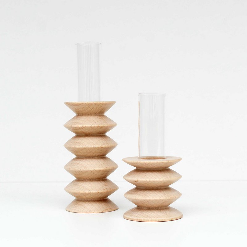 Totem Holzvase - Kurz Nr. 2