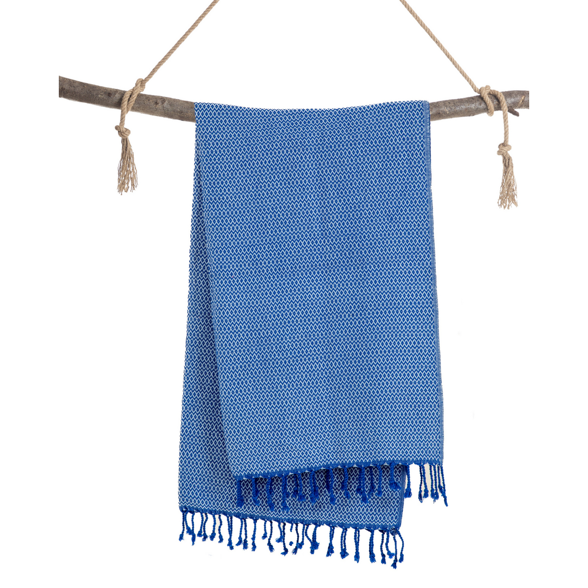 Asciugamano Spa Hammam in cotone SAMOS – Senza sabbia – Blu/Azzurro - 180x100 cm