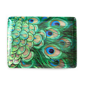 MIDI tray, (27 x 20 cm), Peacock feathers