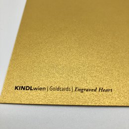 Guldhjerte - indgraveret vintagedesign, gavekort