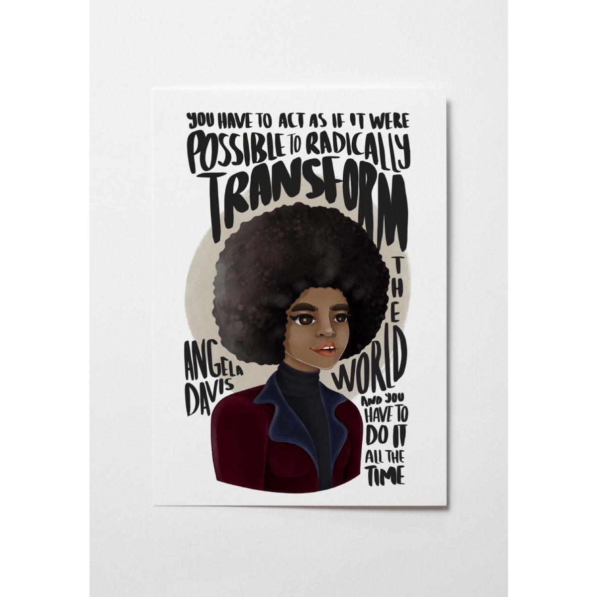 Angela Davis - Cotizaciones Lámina (A4)