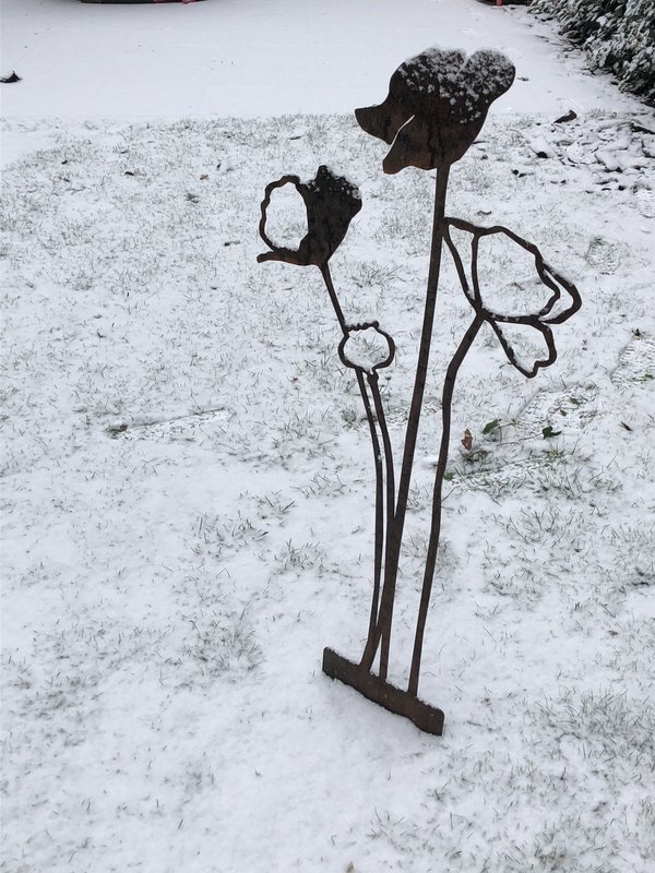 Poppy open up - Objeto de acero corten