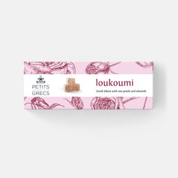 Loukoumi - Greek lokum with rose petals & almonds