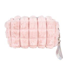 Toiletry Bag Ladies 18x7x10 cm Pink Synthetic Flower Make-Up Bag