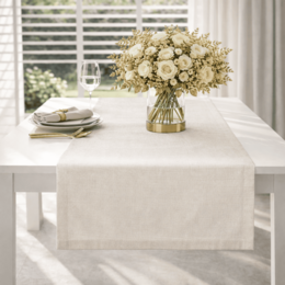Runner da tavolo Shiny Gold dai delicati riflessi dorati del lurex – 50×140 cm