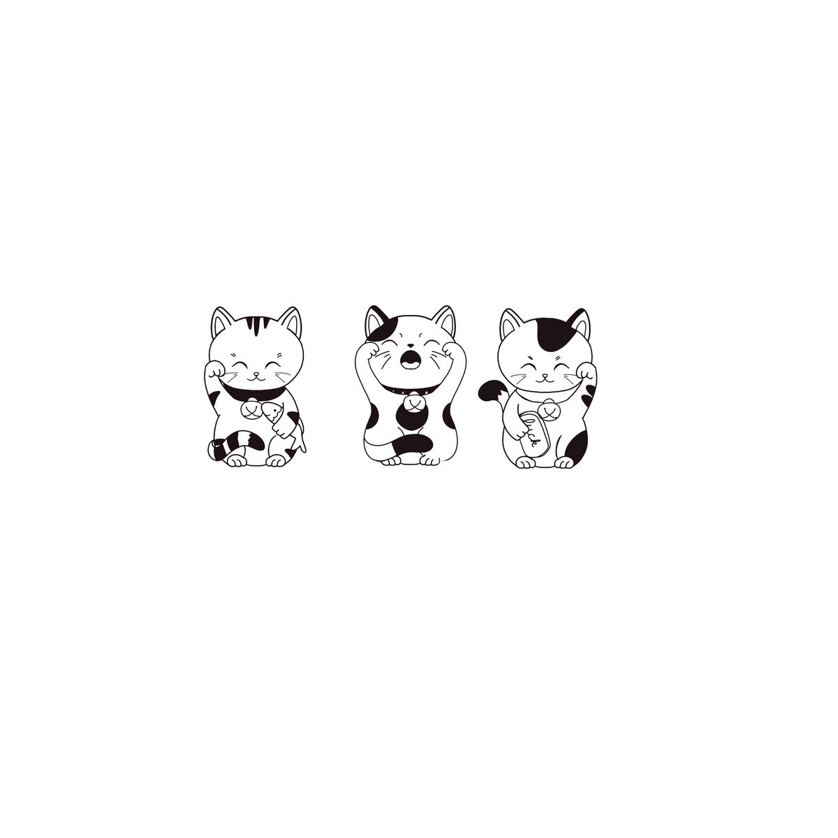 Tatuaggio temporaneo: Trio Maneki