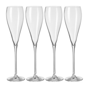 Champagneglas PREMIO Set van 4 Glas glad transparant Ø 6 cm H 28 cm