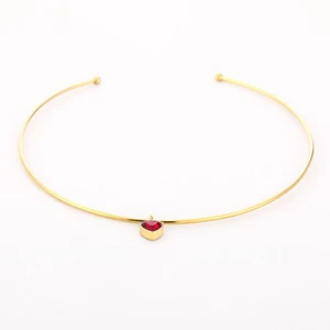 Bangle choker with heart JE19533 - DARK RED 