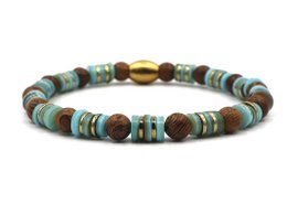 Enam Tiga turquoise (zilver of goud)