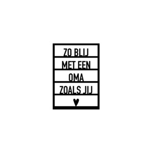 Kaart moederdag "Zo blij met een oma zoals jij"