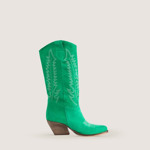 Dallas Midi Grass Texan Boots