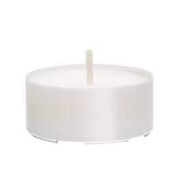  Natural tea lights in a pack of 40, each burning for up to 6 hours. Eco-friendly and vegan.