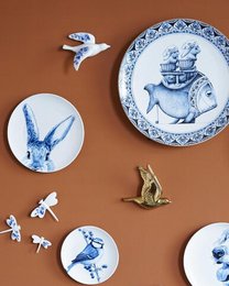 Wandvogel Delfter Blau 4
