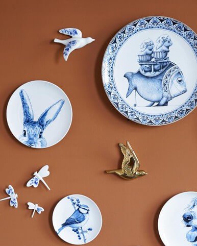 Wandvogel Delfter Blau 4