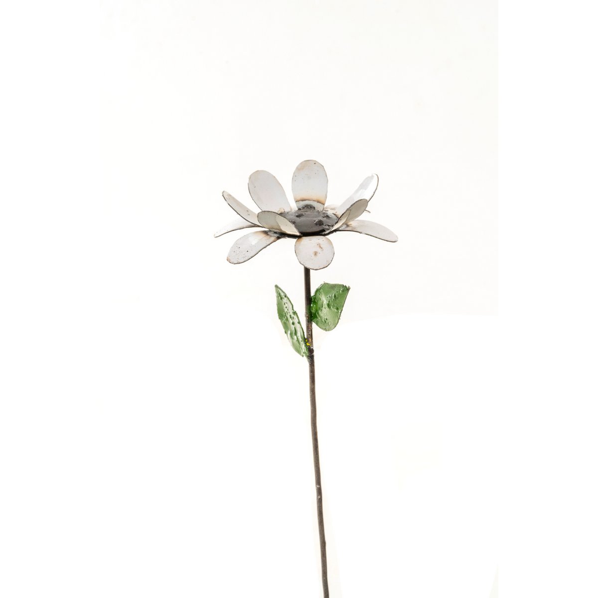 FLEUR DE MARGUERITE NATUREL-BLANC MÉTAL ZIMBA-ARTS