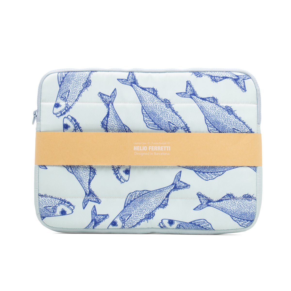 LIGHT BLUE PISCES LAPTOP SLEEVE 15" HF