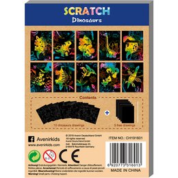 Scratch Art Book Mini A6 - Dinosaurios