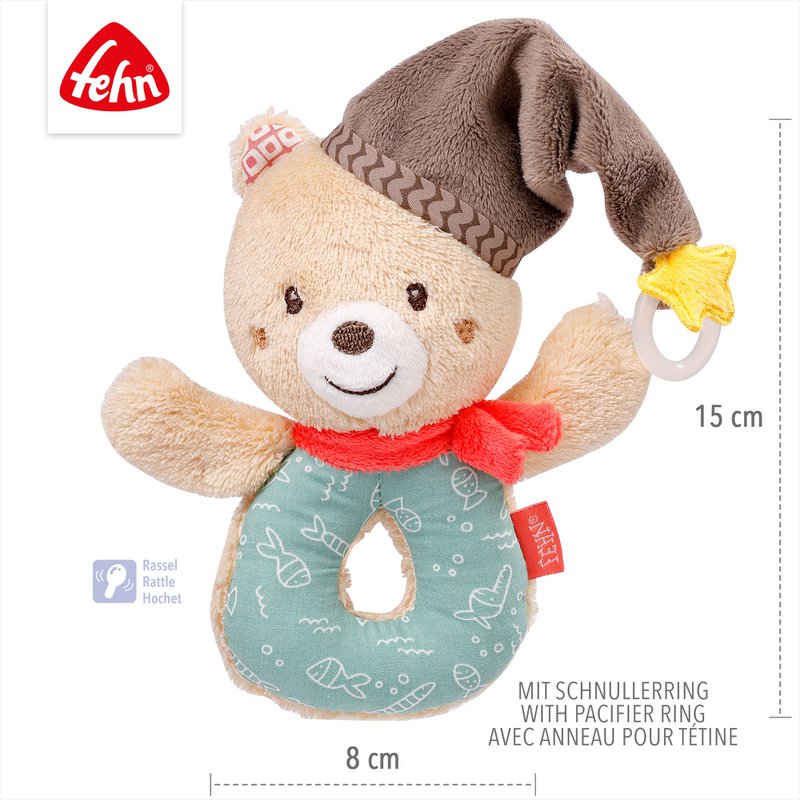 Soft ring rattle bear