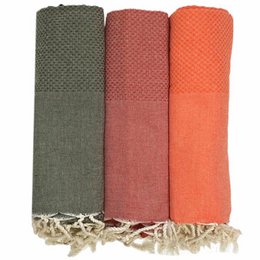 Ręcznik Hammam Fouta Wafel - Terakota - 100x200cm