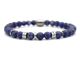 Morse code armband papa hematiet zilver
