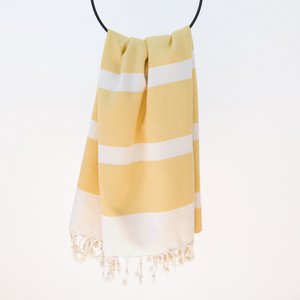 Hammam towel organic cotton Dalya chalk yellow