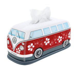 Volkswagen VW T1 Bus Neoprene Tissue Holder - Hibiskus/Red