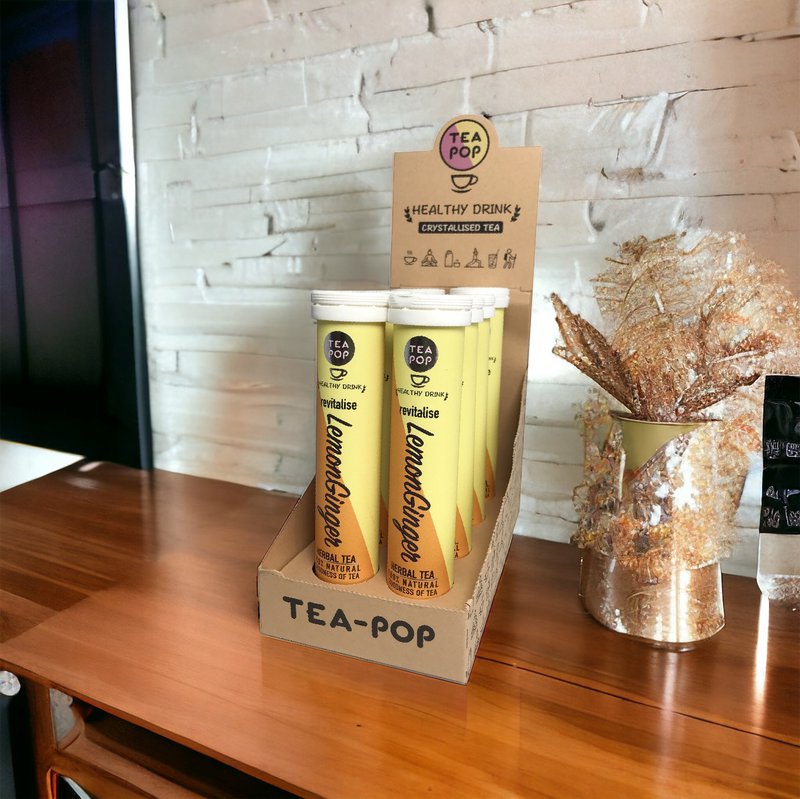 Lemon Ginger Tea-Pop, schnell gebrühter Gourmet-Tee (8-Tuben-Tablett)