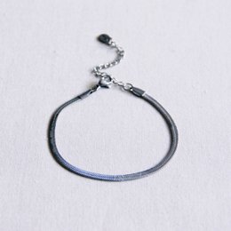 SA814 - Bracciale in acciaio “serpente piatto” - argento