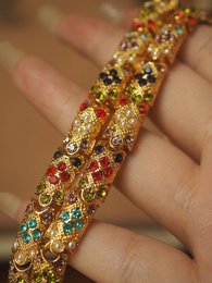 Vintage inspireret blændende kalejdoskop armbånd-16 cm lang