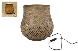 Bordlampe Lina XL brun bambus 385x385x335cm