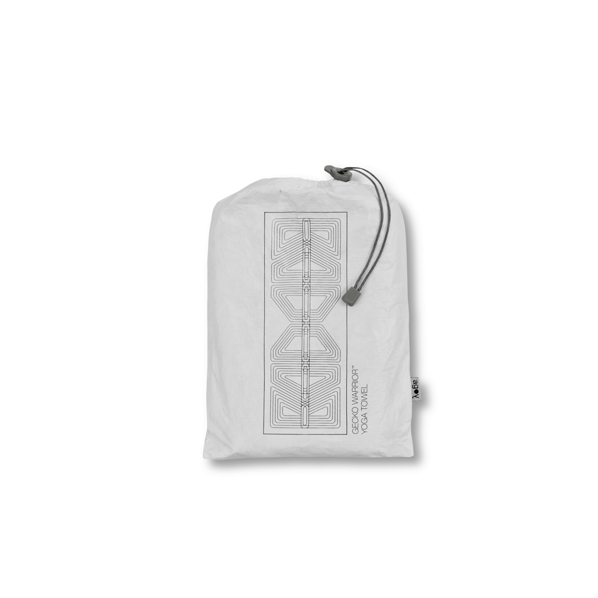 Gecko Warrior Yoga Towel - Moon Grey