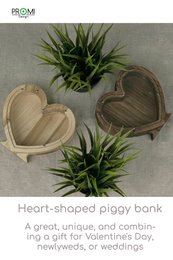 Sparschwein, Holz Sparschwein Herz