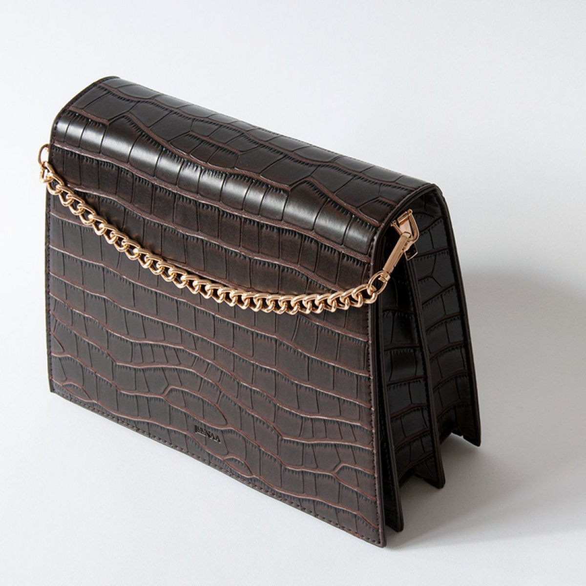 Jeele Croc-Brown Bag