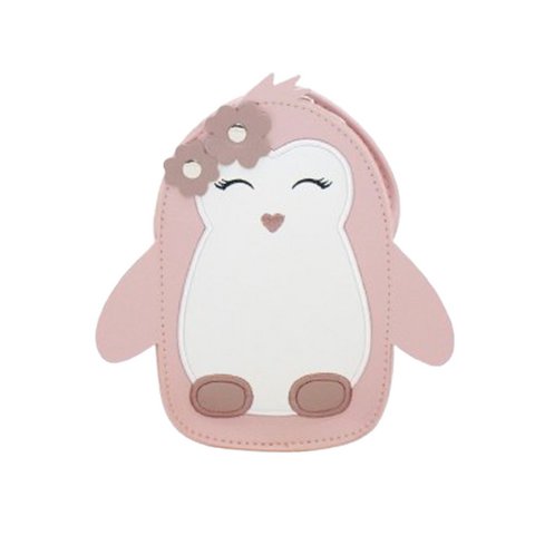 Lycchi shoulder bag - The adorable baby pinguin - pink